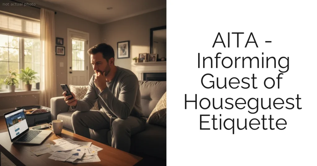 AITA - Informing Guest of Houseguest Etiquette