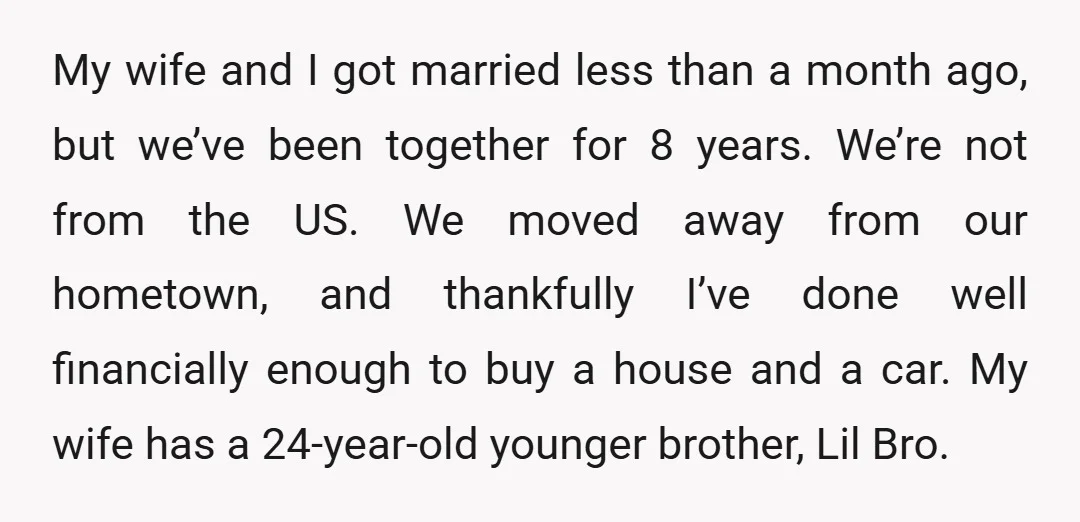 My wife and I got married less than a month ago, but we’ve been together for 8 years. We’re not from the US. We moved away from our hometown, and...