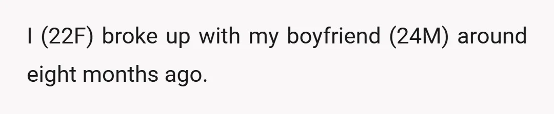 I (22F) broke up with my boyfriend (24M) around eight months ago.