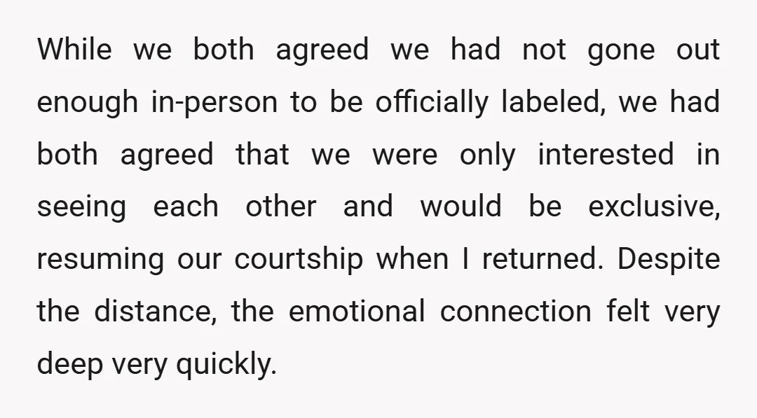 While we both agreed we had not gone out enough in-person to be officially labeled, we had both agreed that we were only interested in seeing each other and would...