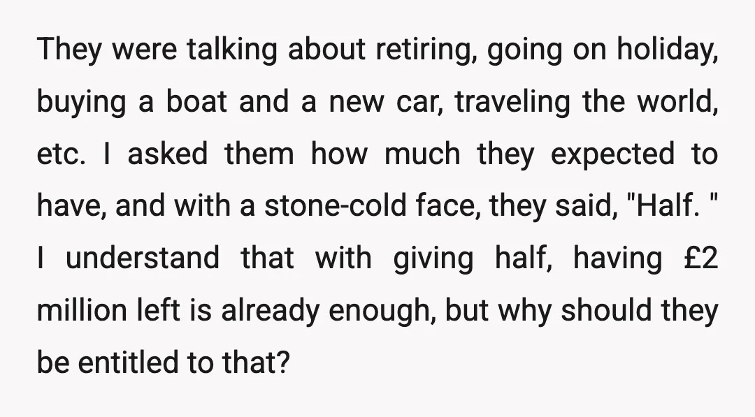 They were talking about retiring, going on holiday, buying a boat and a new car, traveling the world, etc. I asked them how much they expected to have, and with...