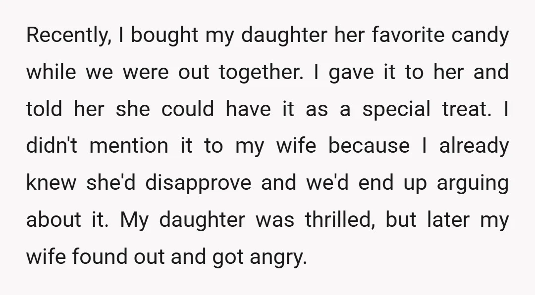 Recently, I bought my daughter her favorite candy while we were out together. I gave it to her and told her she could have it as a special treat. I...