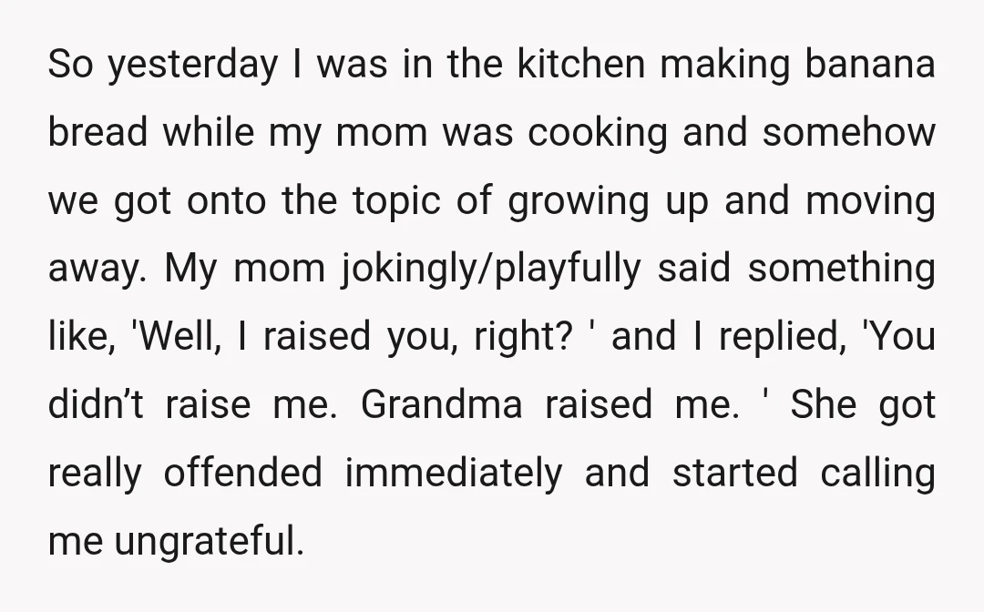So yesterday I was in the kitchen making banana bread while my mom was cooking and somehow we got onto the topic of growing up and moving away. My mom...