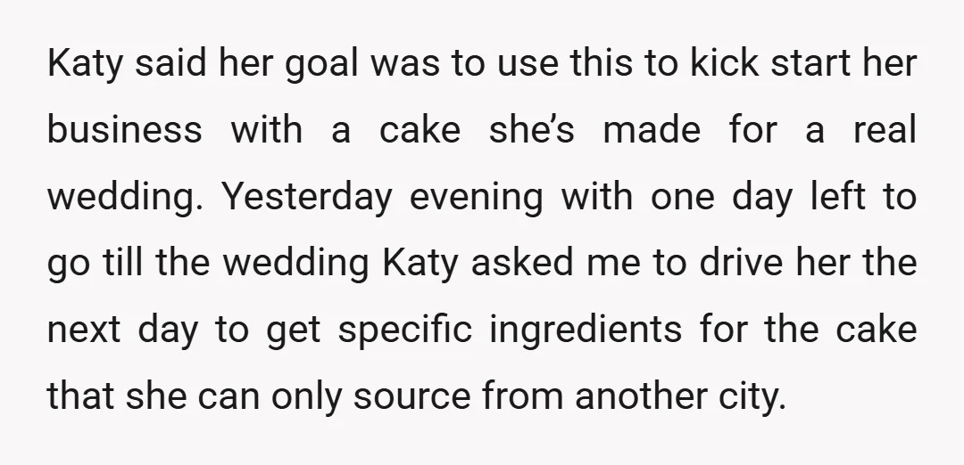 Katy said her goal was to use this to kick start her business with a cake she’s made for a real wedding. Yesterday evening with one day left to go...