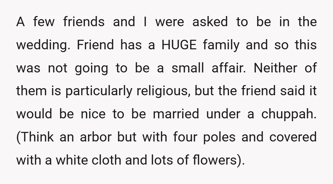 A few friends and I were asked to be in the wedding. Friend has a HUGE family and so this was not going to be a small affair. Neither of...