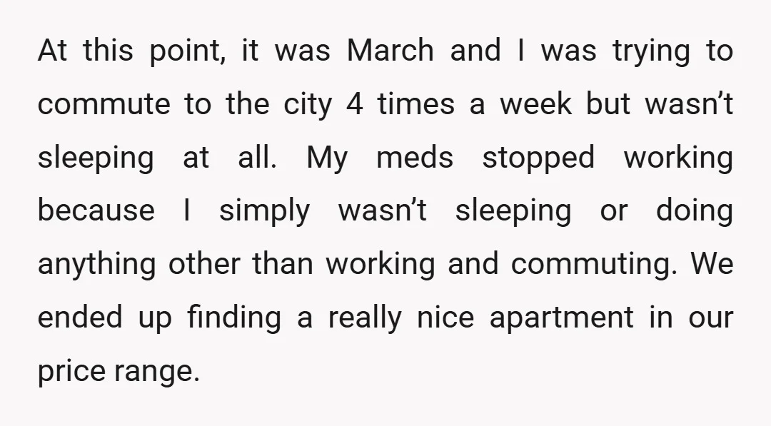 At this point, it was March and I was trying to commute to the city 4 times a week but wasn’t sleeping at all. My meds stopped working because I...