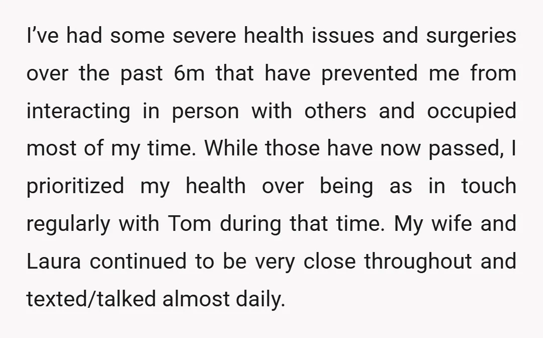 I’ve had some severe health issues and surgeries over the past 6m that have prevented me from interacting in person with others and occupied most of my time. While those...