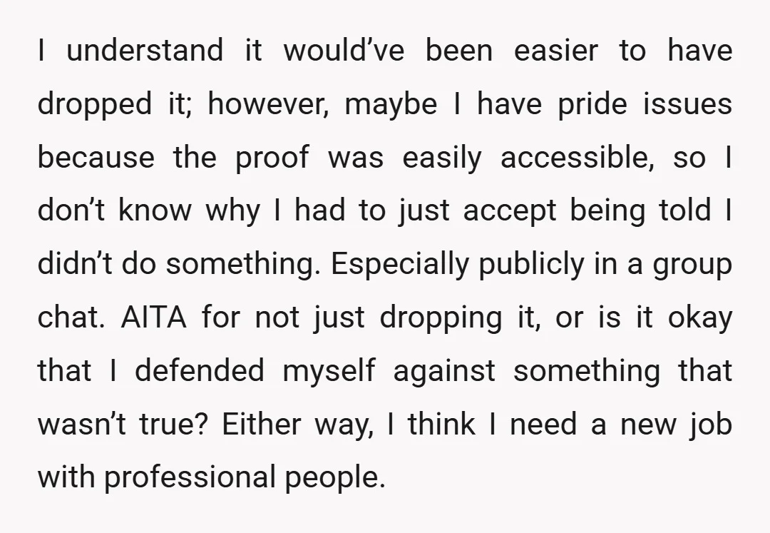 I understand it would’ve been easier to have dropped it; however, maybe I have pride issues because the proof was easily accessible, so I don’t know why I had to...