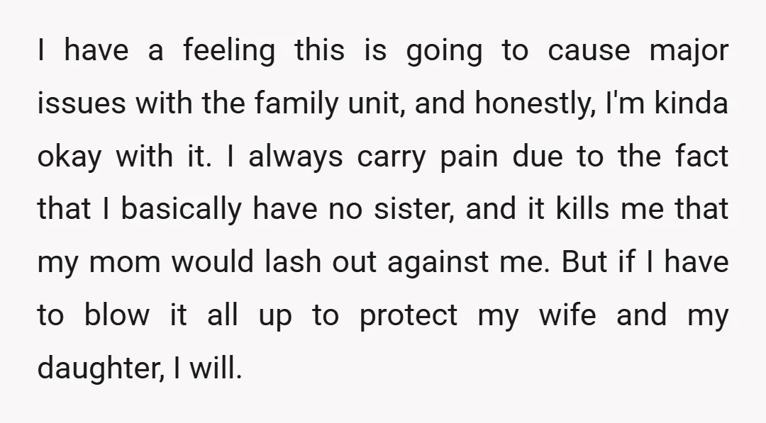 I have a feeling this is going to cause major issues with the family unit, and honestly, I'm kinda okay with it. I always carry pain due to the fact...