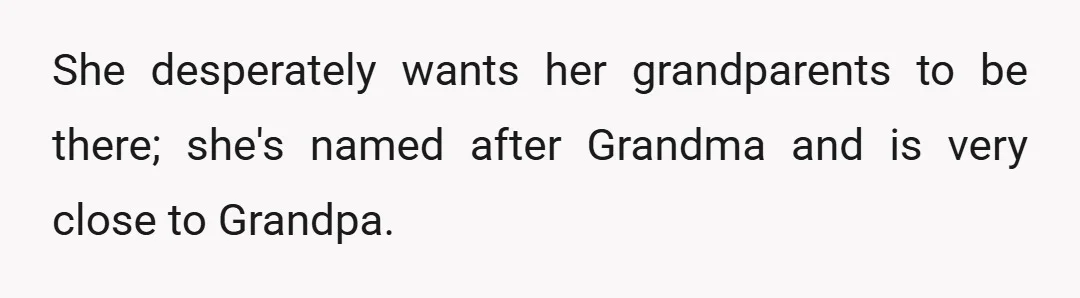 Our daughter (33F) is getting married this summer.