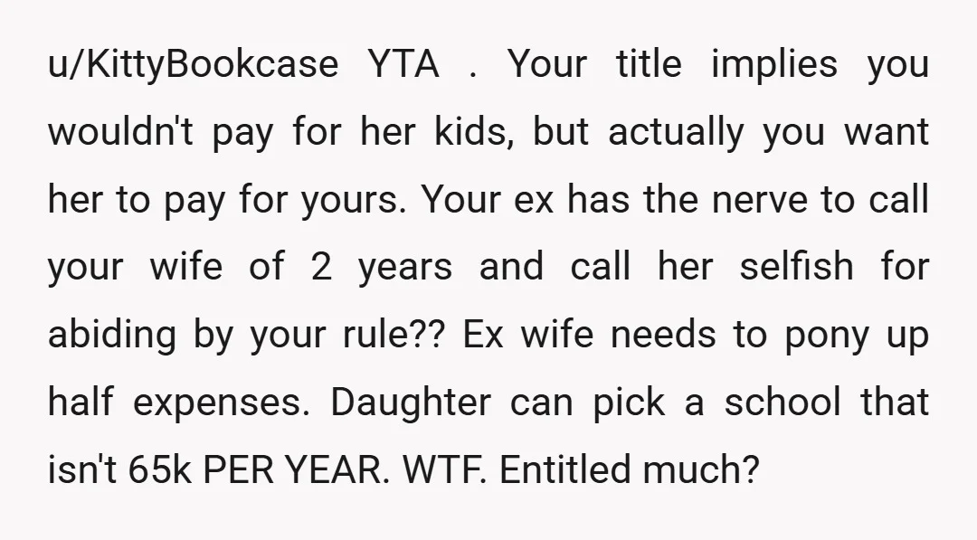 u/No_Durian_3730
YTA. This has to be rage bait. Also the title is from the wrong perspective.
