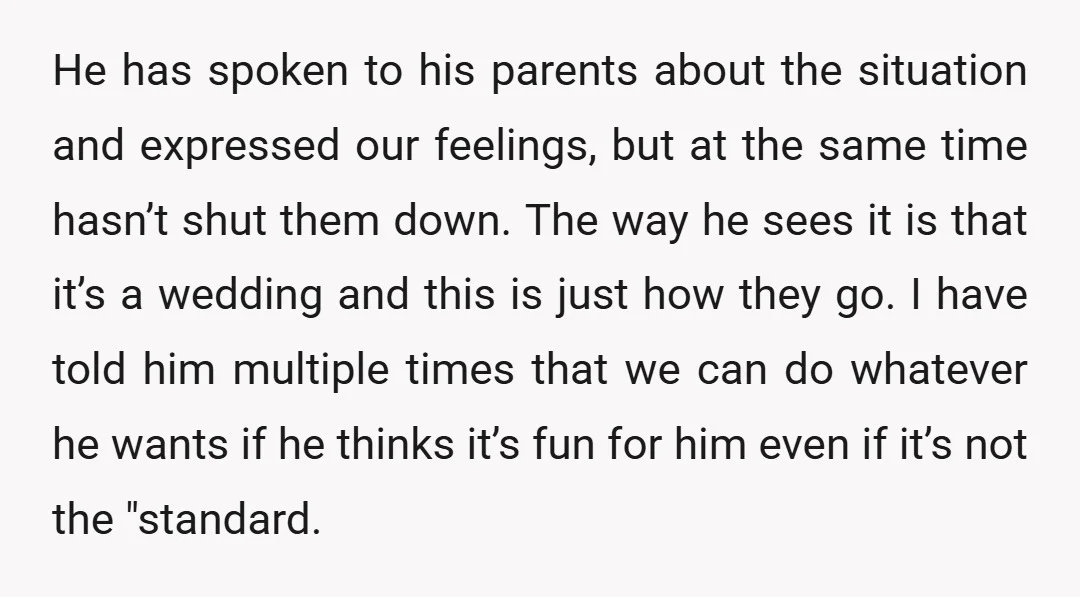 He has spoken to his parents about the situation and expressed our feelings, but at the same time hasn’t shut them down. The way he sees it is that it’s...