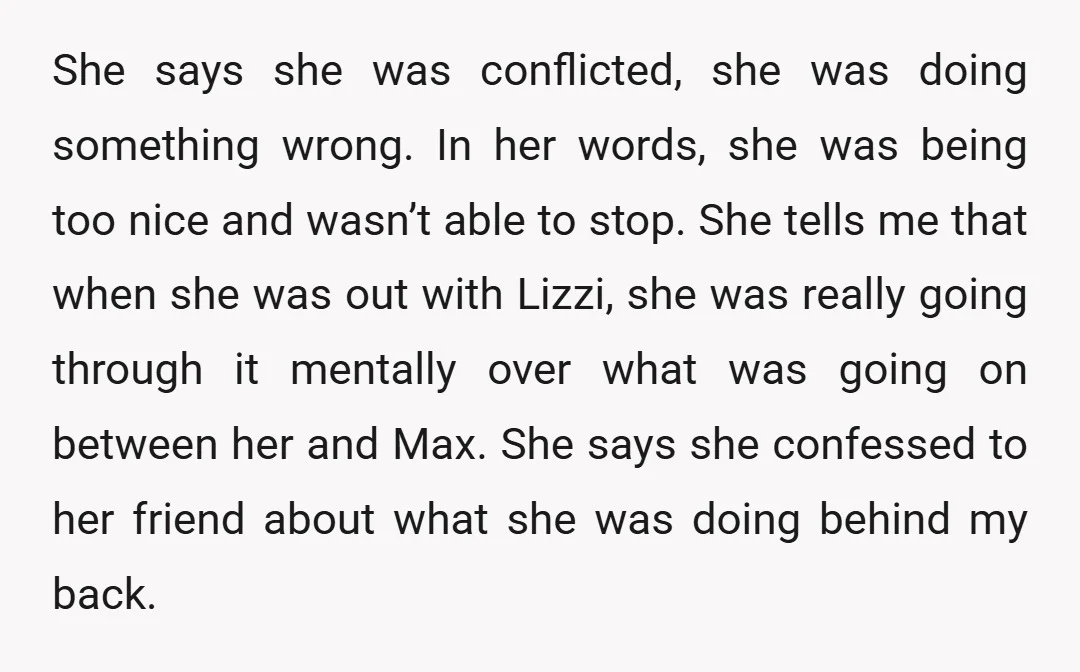 She says she was conflicted, she was doing something wrong. In her words, she was being too nice and wasn’t able to stop. She tells me that when she was...