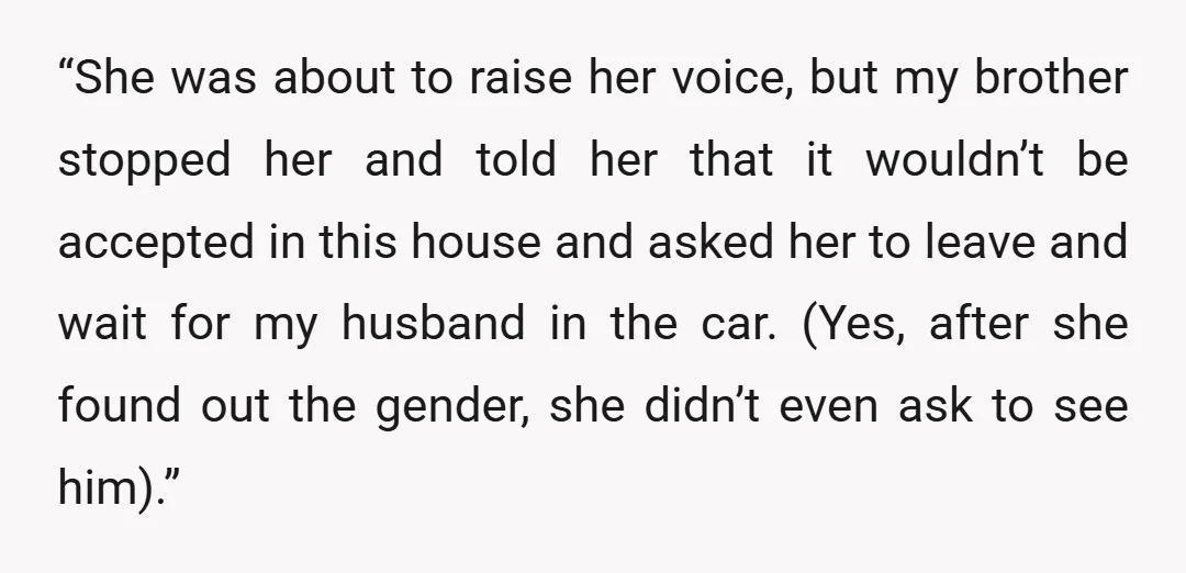 “She was about to raise her voice, but my brother stopped her and told her that it wouldn’t be accepted in this house and asked her to leave and wait...