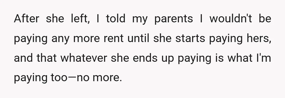 My mum got upset and said they really needed the money, and I told her that's not my problem to solve alone anymore and went back to my flat.