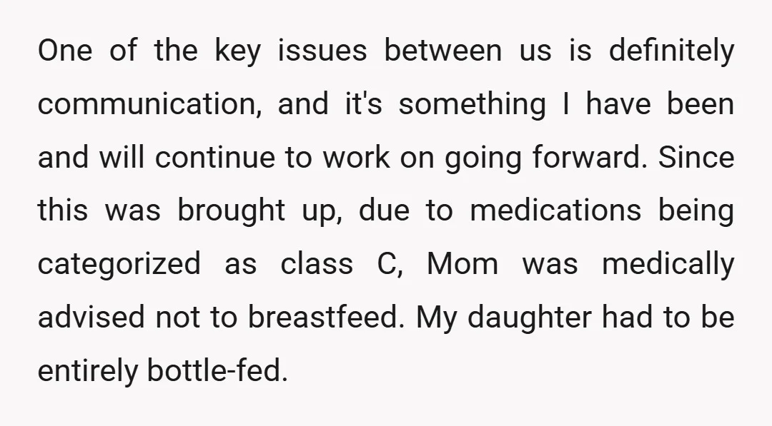 One of the key issues between us is definitely communication, and it's something I have been and will continue to work on going forward. Since this was brought up, due...