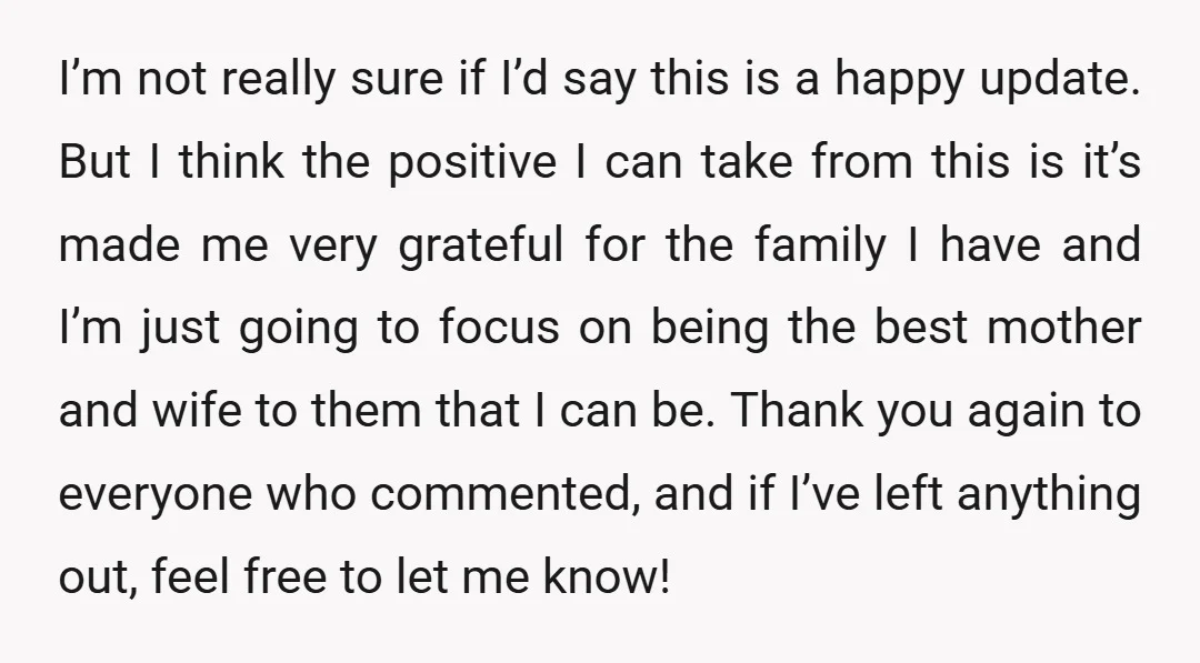 I’m not really sure if I’d say this is a happy update. But I think the positive I can take from this is it’s made me very grateful for the...