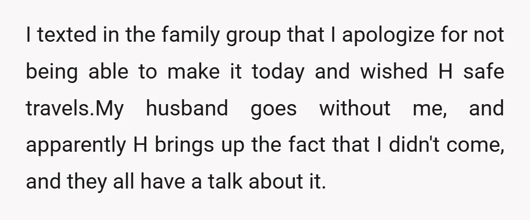 My husband tells her that she was in fact rude, and she in fact needs to apologize.