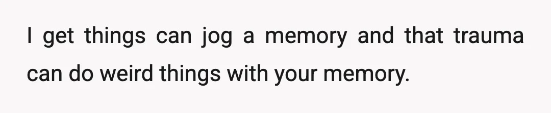 So she did remember.