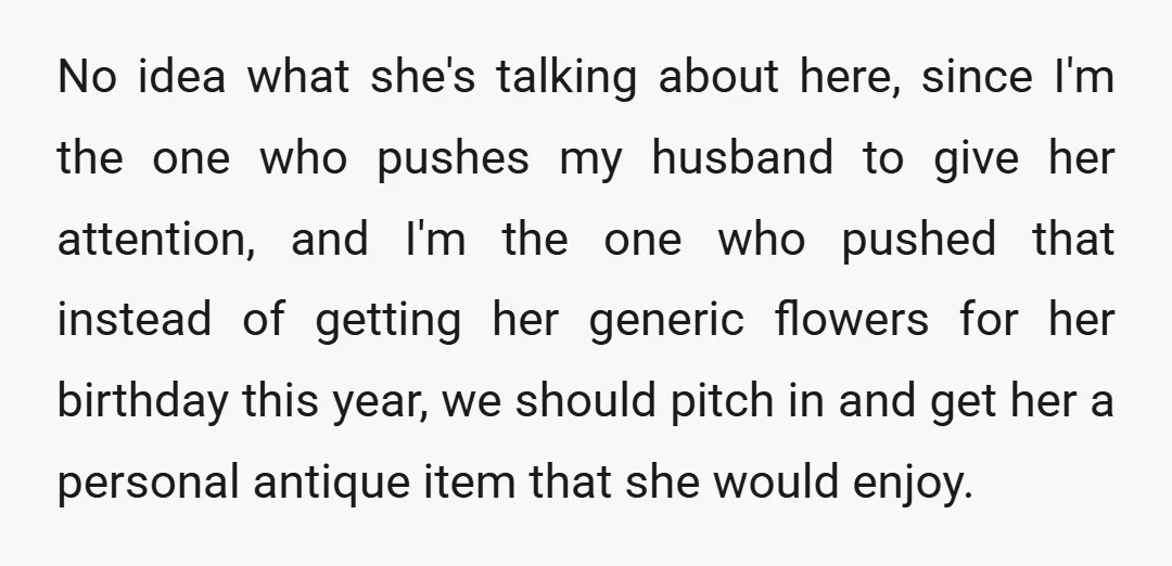 Also, I told my husband that if she doesn't want to reach out and talk, then that's something she is deciding, and I won't try and solve this issue for...