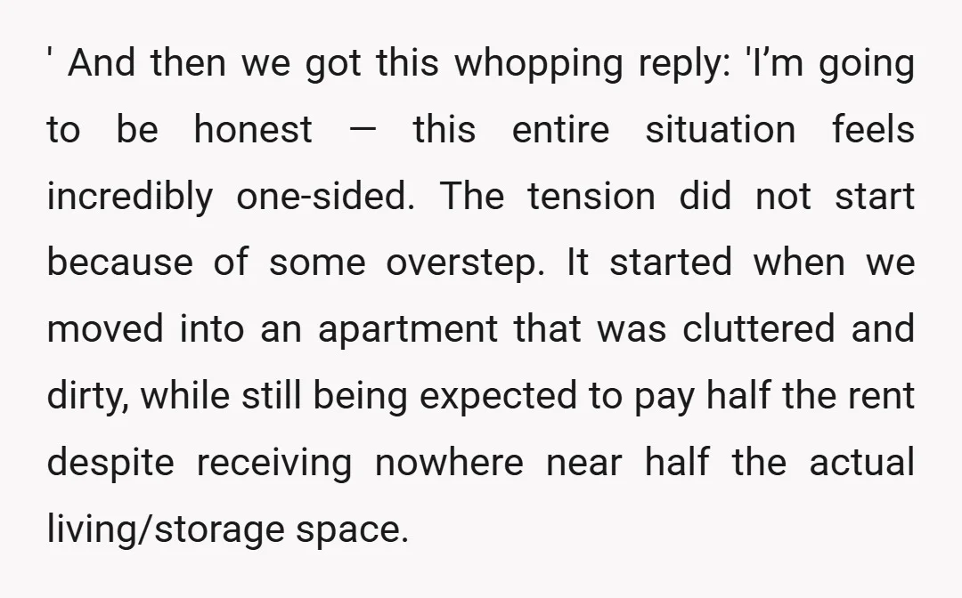 ' And then we got this whopping reply: 'I’m going to be honest — this entire situation feels incredibly one-sided. The tension did not start because of some overstep. It...