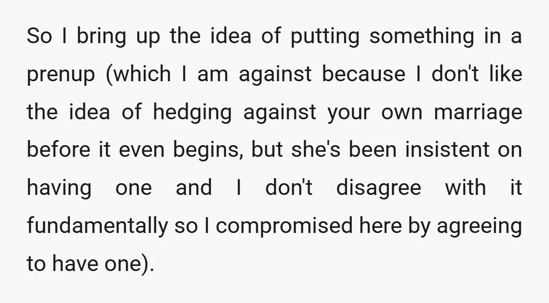 She tries to say that the bride price is meant to be covered not by the man, but the man's family, and as a result, I should ask my parents...