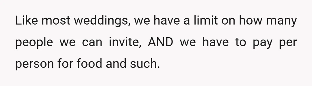 I've been planning my wedding for a couple months now, and I received this text on the day we were sending out the invitations.