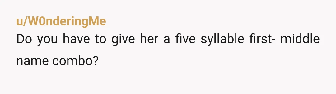 u/SummitJunkie7 NTA. The hyphenation is the compromise, and if his arguments against it are too long/too complicated, he can take his name off the table and let her just have...