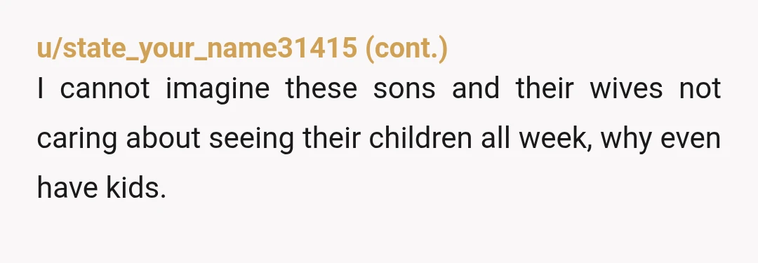 u/BubbleCrum NtA, but your kids sure are. What are they doing where every single one of your kids needs childcare for 13 hours every day? Enjoy your trip! You deserve...
