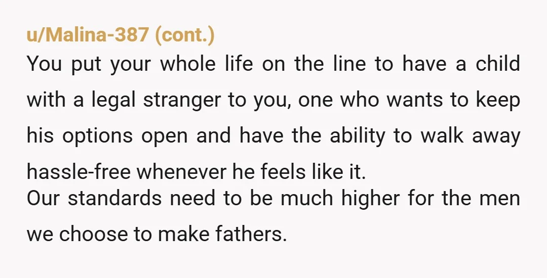 u/helenaflowers Why did you have a child with someone who doesn't want to marry you? It's one thing if both partners agree that marriage isn't for them - although I...