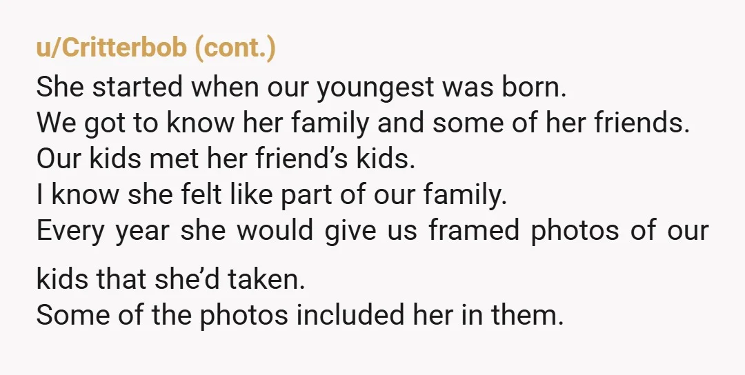 u/Terriofalltrades Not unreasonable at all. Just put it in a message exactly as you have here. Compliment sandwich. Very clear, kind and respectful. If she reacts badly or pushes boundaries,...