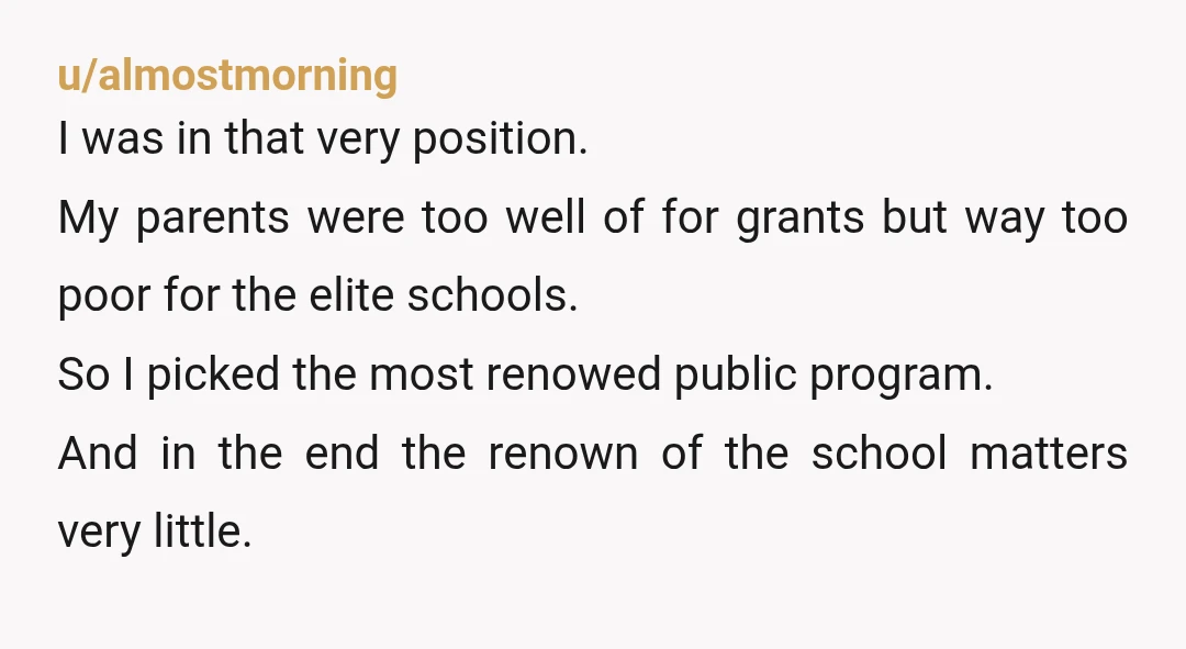 u/terracottatilefish It’s not unreasonable to apply to his dream school because the aid process can be so opaque, but you’re right that he should have a really clear idea of...