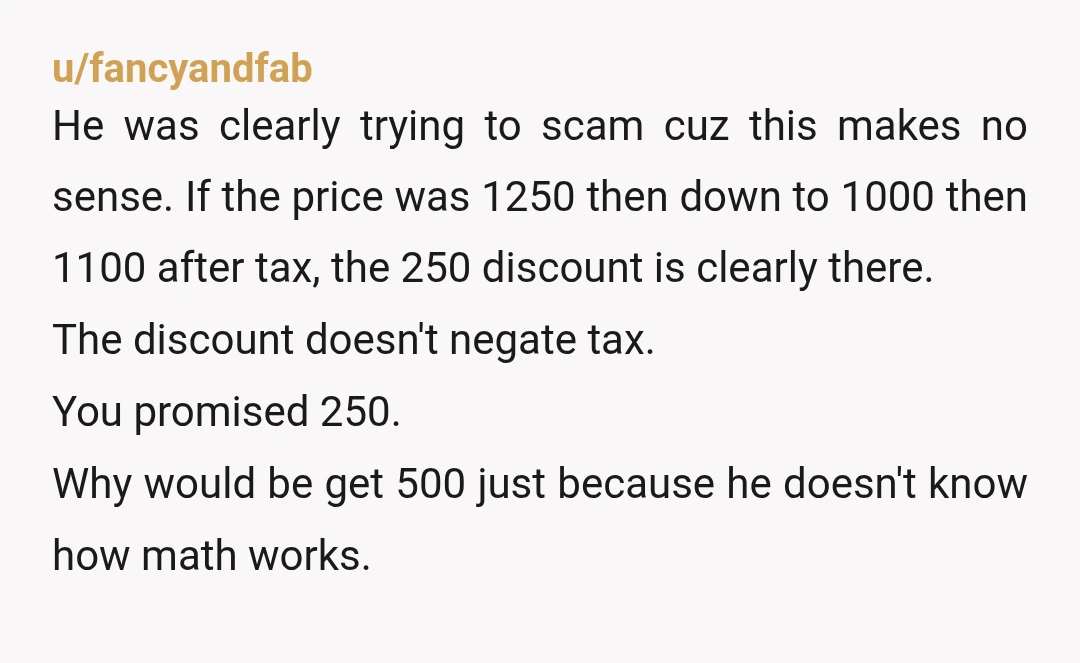 u/girliegirlapril NTA. She clearly wanted the ring, knew it was a great deal, and knew he was being a jerk and a cheap ass. He got mad at you because...