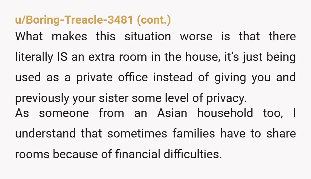 u/Plane_Alternative_42
NTA but your parents are. Especially your selfish mother. Good luck with your studies!