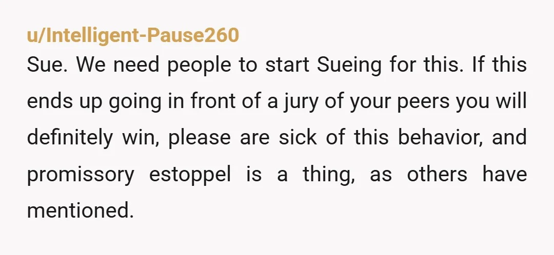 u/Intelligent-Pause260 Sue. We need people to start Sueing for this. If this ends up going in front of a jury of your peers you will definitely win, please are sick...
