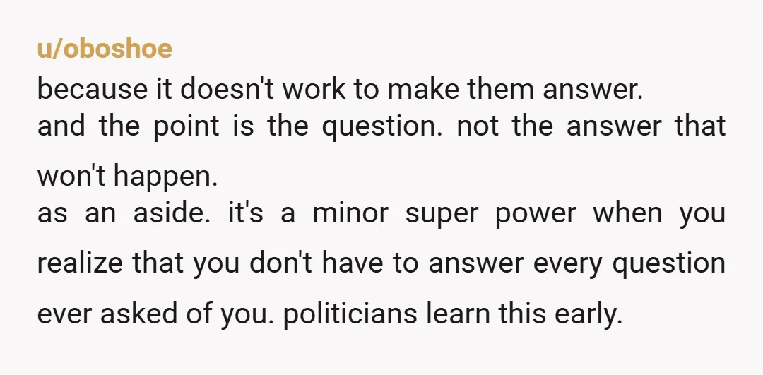u/Beeeees_ There was a really hilarious example of this in New Zealand news somewhat recently with our prime minister dodging a yes or no answer to a question about whether...