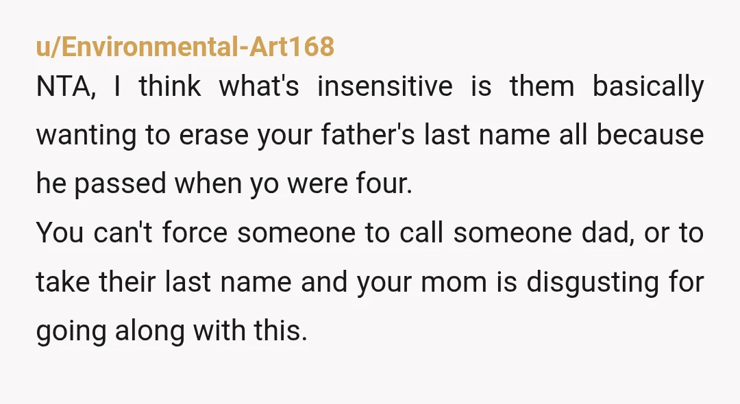 u/Maleficent_Leader915 My daughter was a teen mom and gave my grandson her last name. He grew up with his dad every other weekend and his last name never really became...