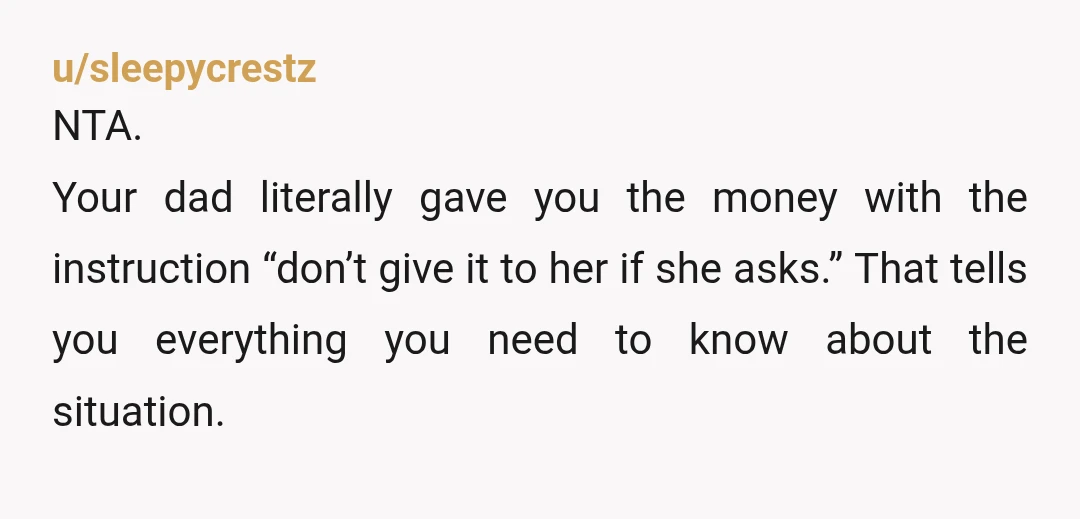 u/ProfessorYaffle1
NTA but your dad needs to step up and take responsibiliy , it should not be on you to have to manage this.