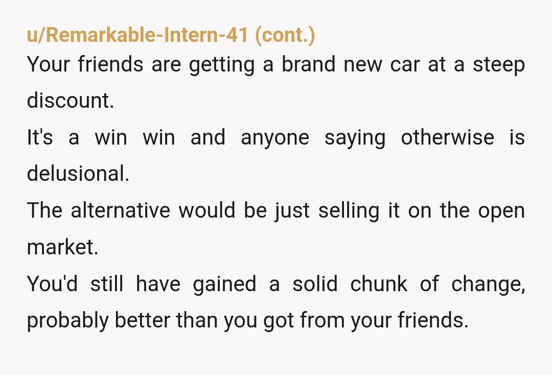 u/Ok_Contribution_9127
Absolutely NTA.
It was your property. You sold it for a fair price. Everyone won.