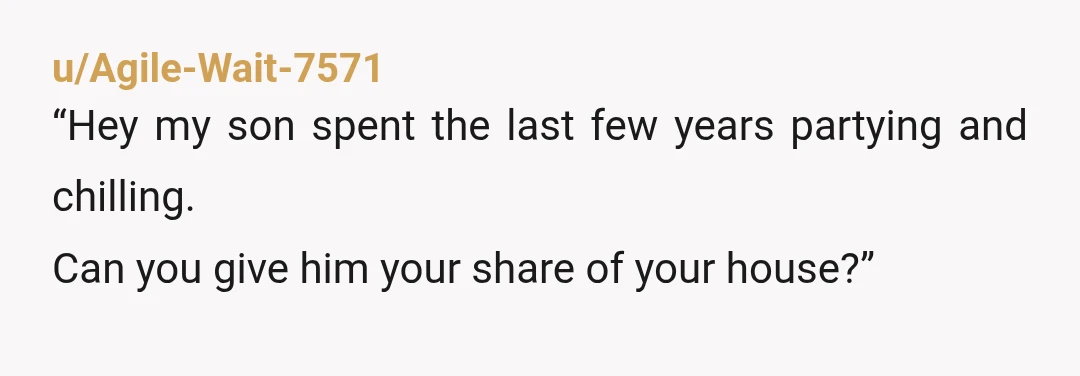 u/hellomynameisrita 🚩🚩🚩🚩🚩🚩🚩🚩🚩🚩🚩🚩🚩🚩🚩🚩🚩 are your other two siblings aware that Sis is trying to set it up so that SHE controls 50% of the value of the property? cause it sounds...