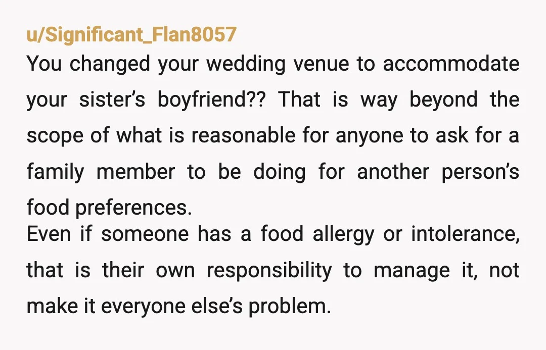 u/Safe_Wedding_2439
"Forced" I'm sorry but why are you such a pushover? Go to whatever restaurant you want ffs.