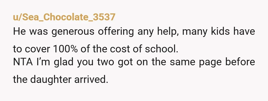 She said she was disappointed in him and claimed I corrupted him. She's not very clever. If OP and her husband split up as she wants, husband will have even...
