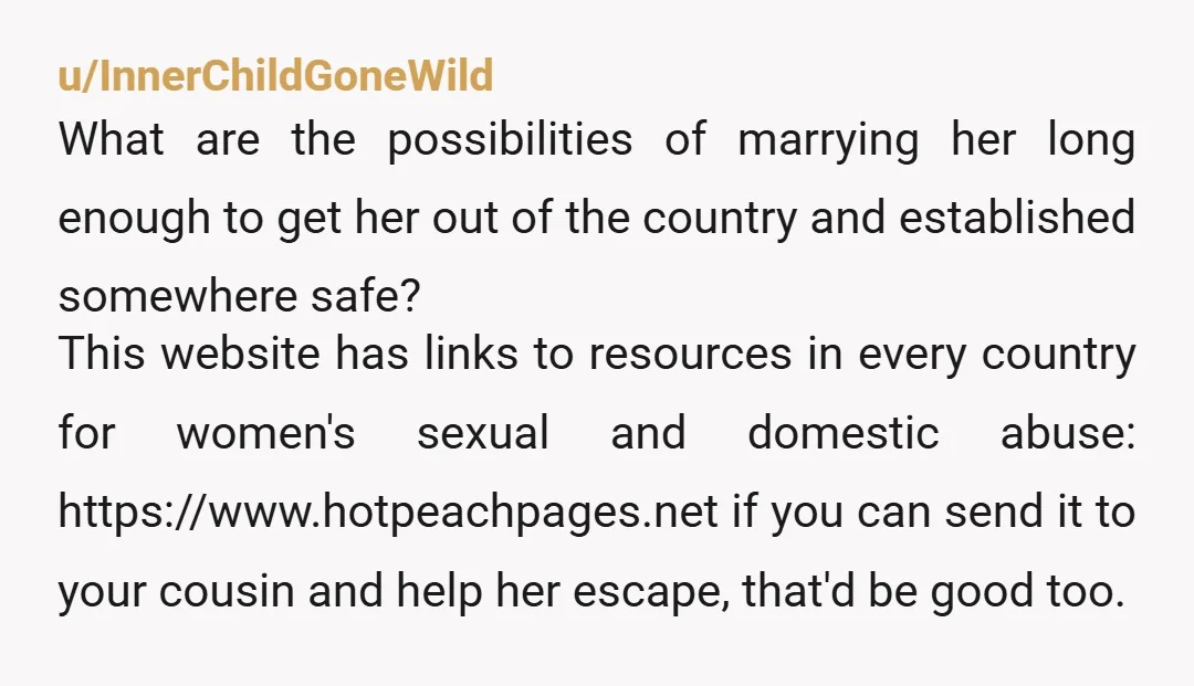 u/marcduberge
My lord, please get this young girl out of the country and away from the genetic cesspool of inbreeding
