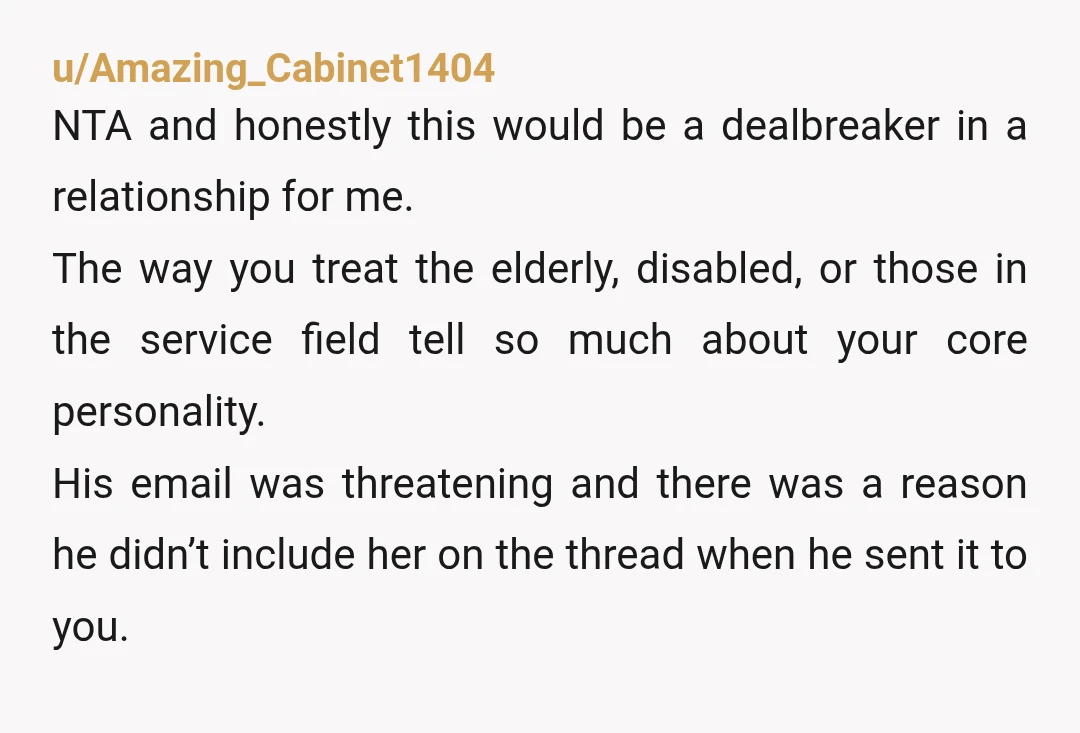 u/StatementEcstatic751 NTA. They both were the client and had input, so you were just keeping your clients informed. He knew he would look bad and intentionally took her off before...