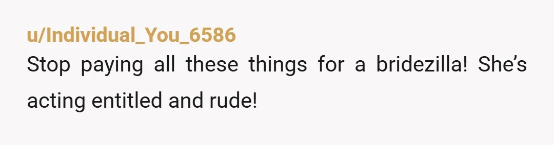 u/peakpenguins
NTA.
If you don't want to dye it or wear a wig then just say no.
If she doesn't want you in the wedding over that then whatever dude.