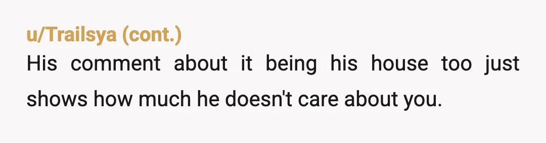 u/Top-Bit85 You would not be getting divorced because of your hormones you'd be getting divorced because your husband is letting his parents step all over you! Can you go to...