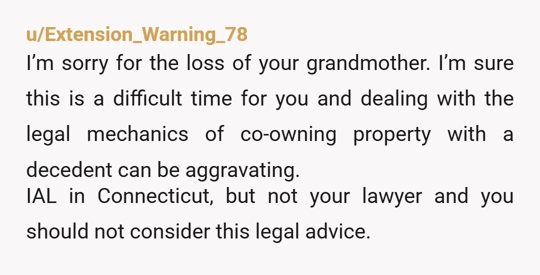 u/Digitalshaman11 They are trying to bully you and elder care law works different when it’s many names on the deed they don’t snatch the asset. Actually your grandfather would have...