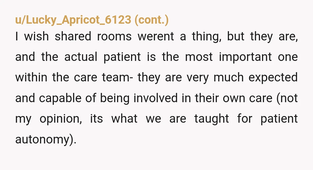 u/readbackcorrect Just in the interest of promoting understanding: it is not your job to alert the nurse of someone else’s urine. You handled the specimen with more care than you...
