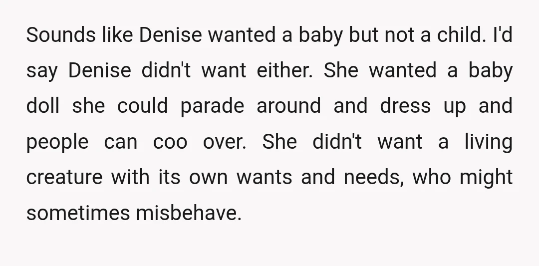 u/xStarCrystal
That “either babysit or take my kid on your trip” offer is honestly wild and really controlling.
She did the right thing holding her boundary.