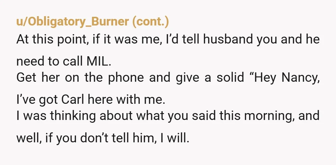 u/burnerpage664
Your husband will be so hurt when he finds out that you knew and didn’t tell him.
Chile…idk.
I think you should tell him.